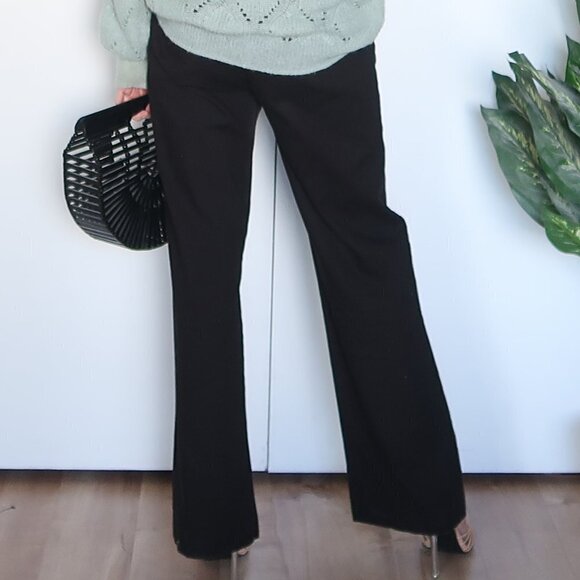 BCBGMaxAzria Black Career Straight Leg High Waist Pants Size 6 Small - Picture 4 of 7